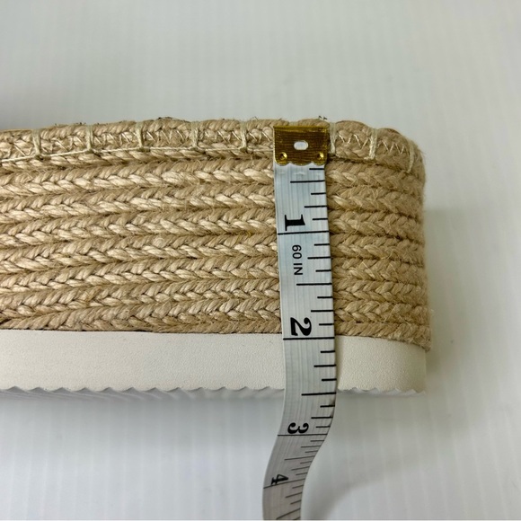 🤩”Wild Pair” Shermer Slide Espadrille Platform Sandals Beige w/White Soles” - Picture 13 of 16